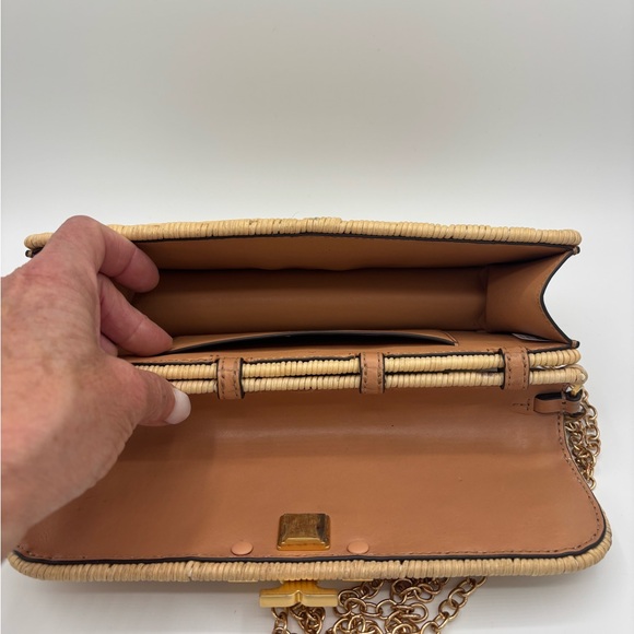 Gold Eleanor Wicker Clutch by:Tory Burch - Picture 7 of 11